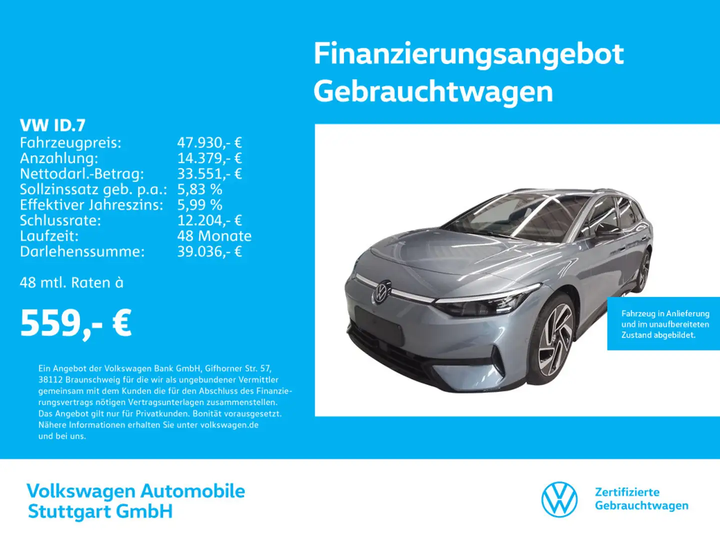 Volkswagen ID.7 Pro DSG 210 kW Blau - 1