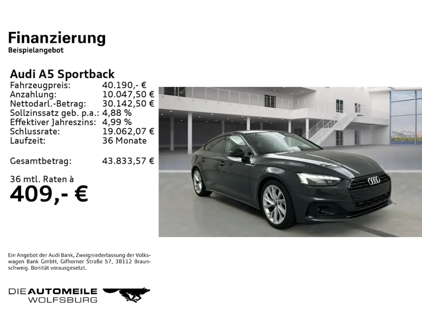 Audi A5 40TDI S tronic advanced PANO/MATRIX Grau - 2
