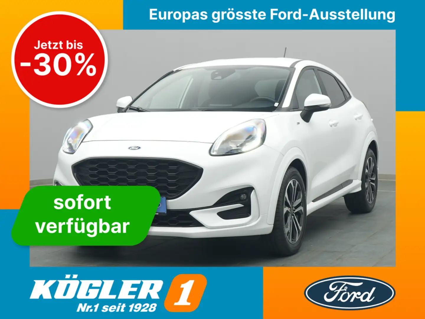Ford Puma ST-Line 125PS/Komfort&Winter-Paket/LED Weiß - 1