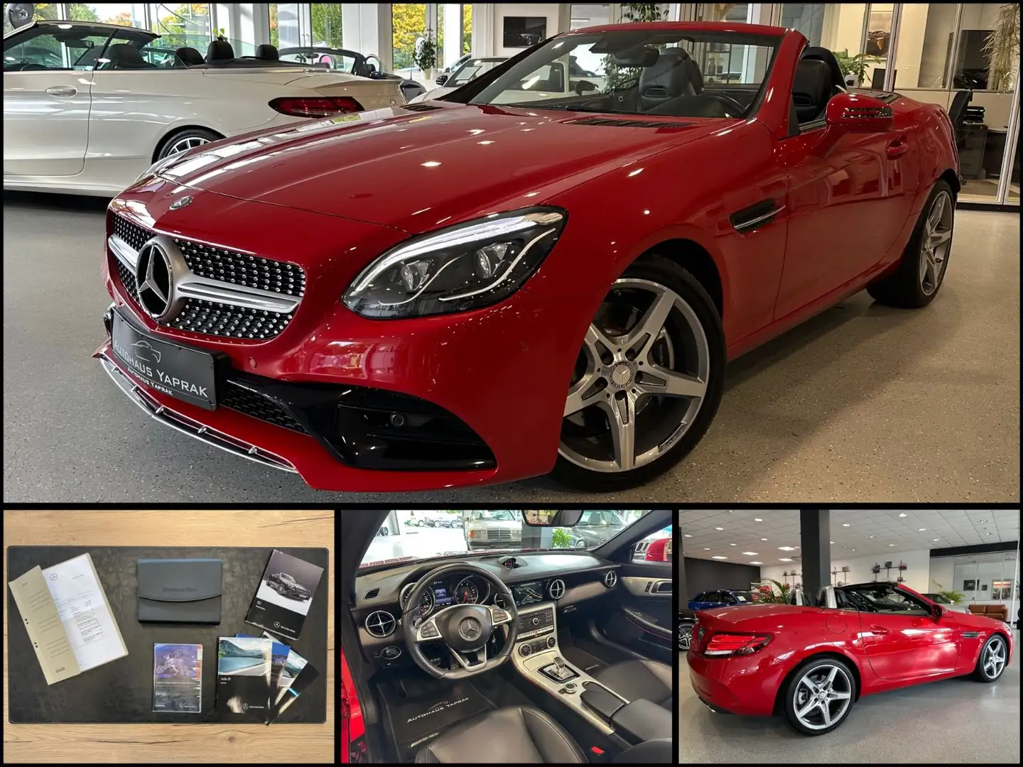 Mercedes-Benz SLC 300 Roadster AMG-Line|Pano|Service|Navi|LED Rouge - 1