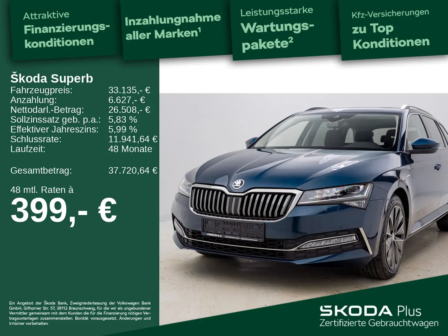 Skoda Superb Combi 2.0 TDI L&K 4x4*360°*APP*MASSAGE*VC Blau - 1