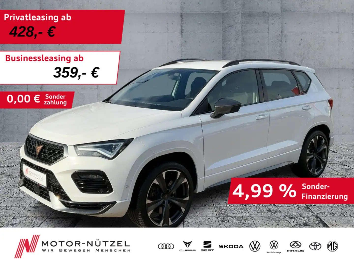 CUPRA Ateca 2.0 TSI DSG 4D VZ LED+NAV+AHK+SHZ+PLA+360° Weiß - 1