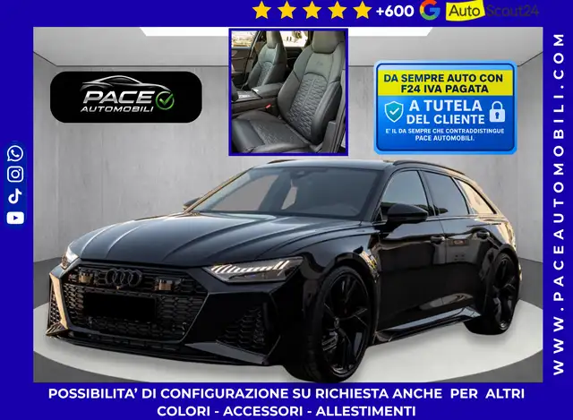 Audi RS6 4.0 V8 DYNAMIC PLUS LED 305 KM BLACK PACK ACC PDC