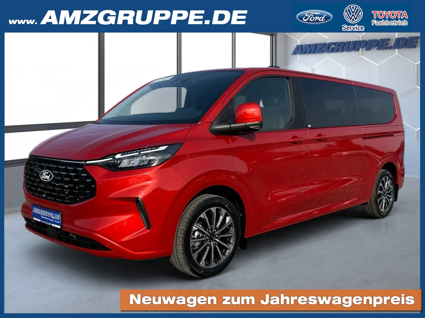 Ford Tourneo Custom Titanium X L2 AT 5J.*Gar. AHK+ACC+LED Rouge - 1