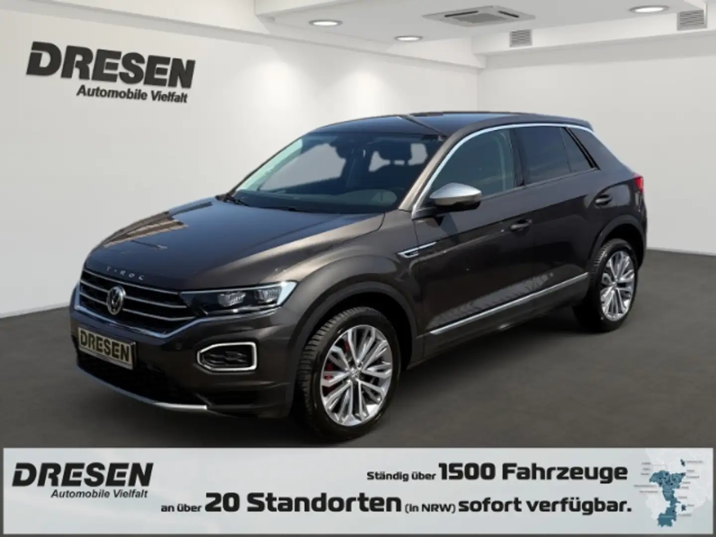 Volkswagen T-Roc Automatik 1.5 TSI Style StandHZG Navi LED ACC 2-Zo Grau - 1