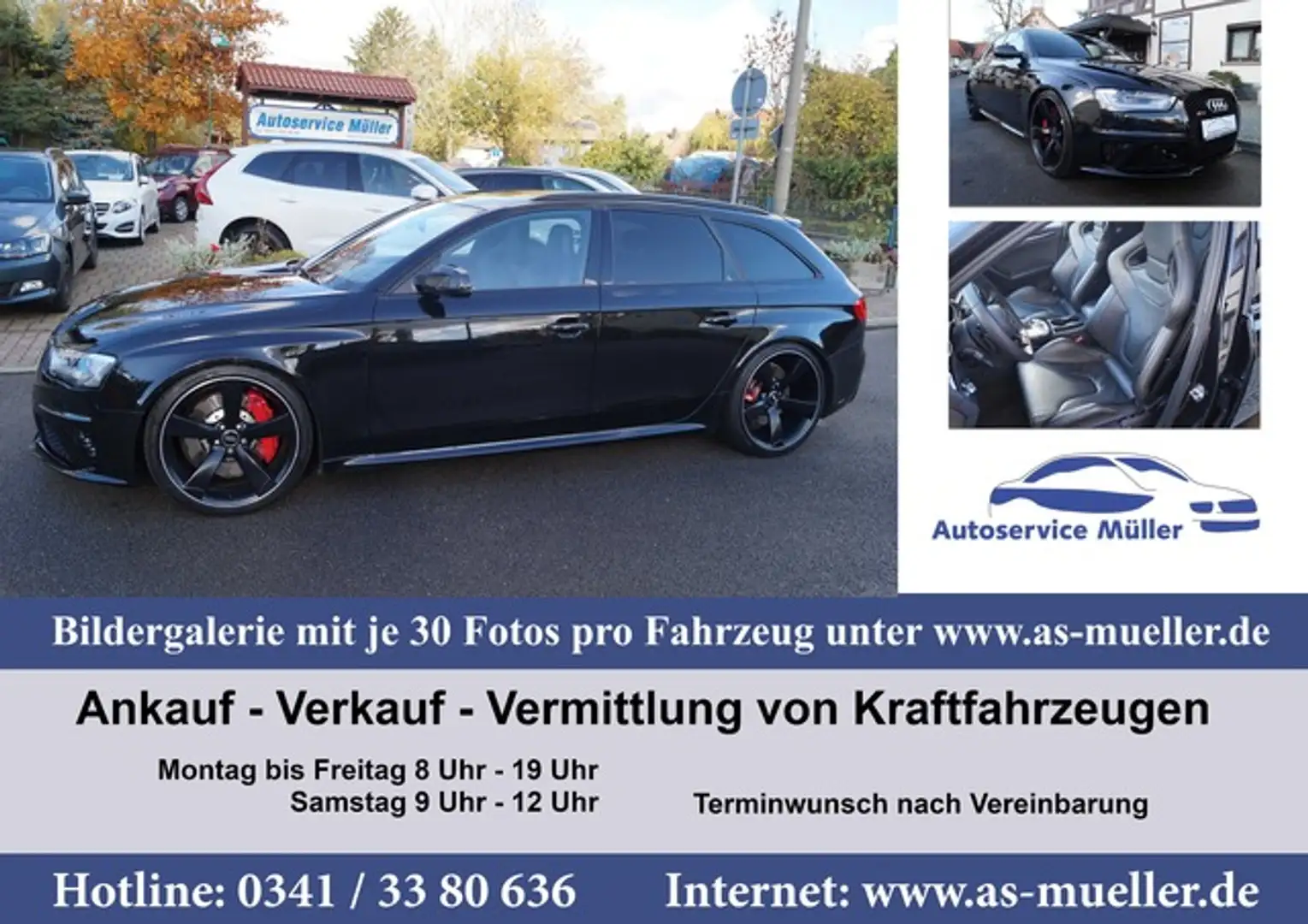 Audi RS4 Avant V8 331kw Leder-P.Dach-Kamera-Navi uvm Schwarz - 1