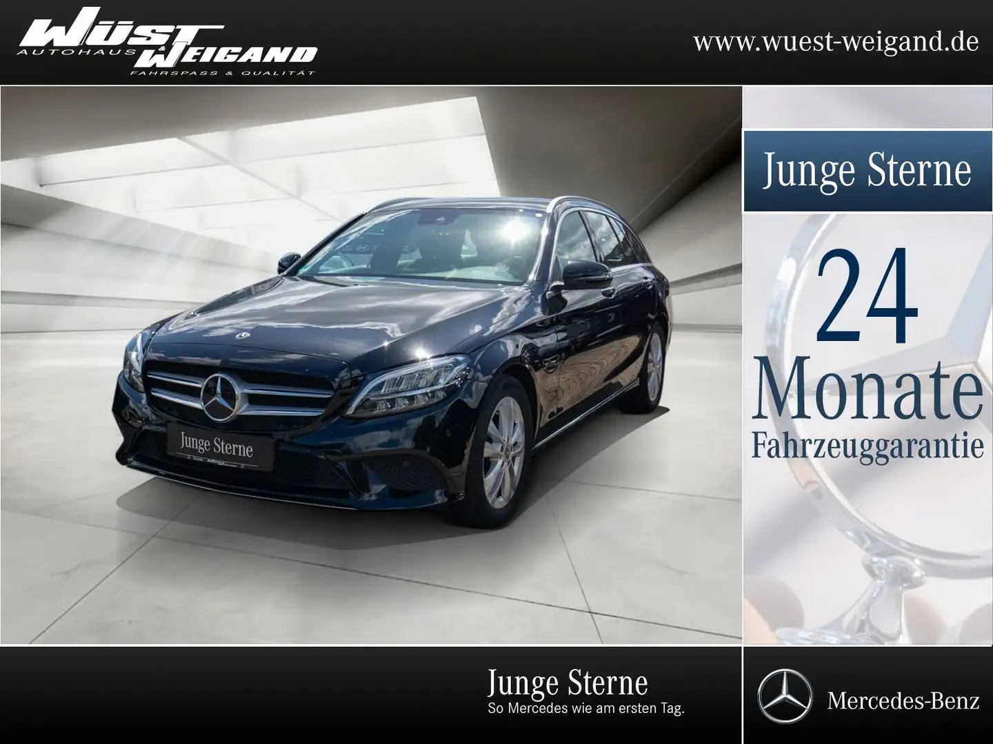 Mercedes-Benz C 180 T Avantgarde+AHK+Kam.+LED-High+Navi+Easy-P Negro - 1