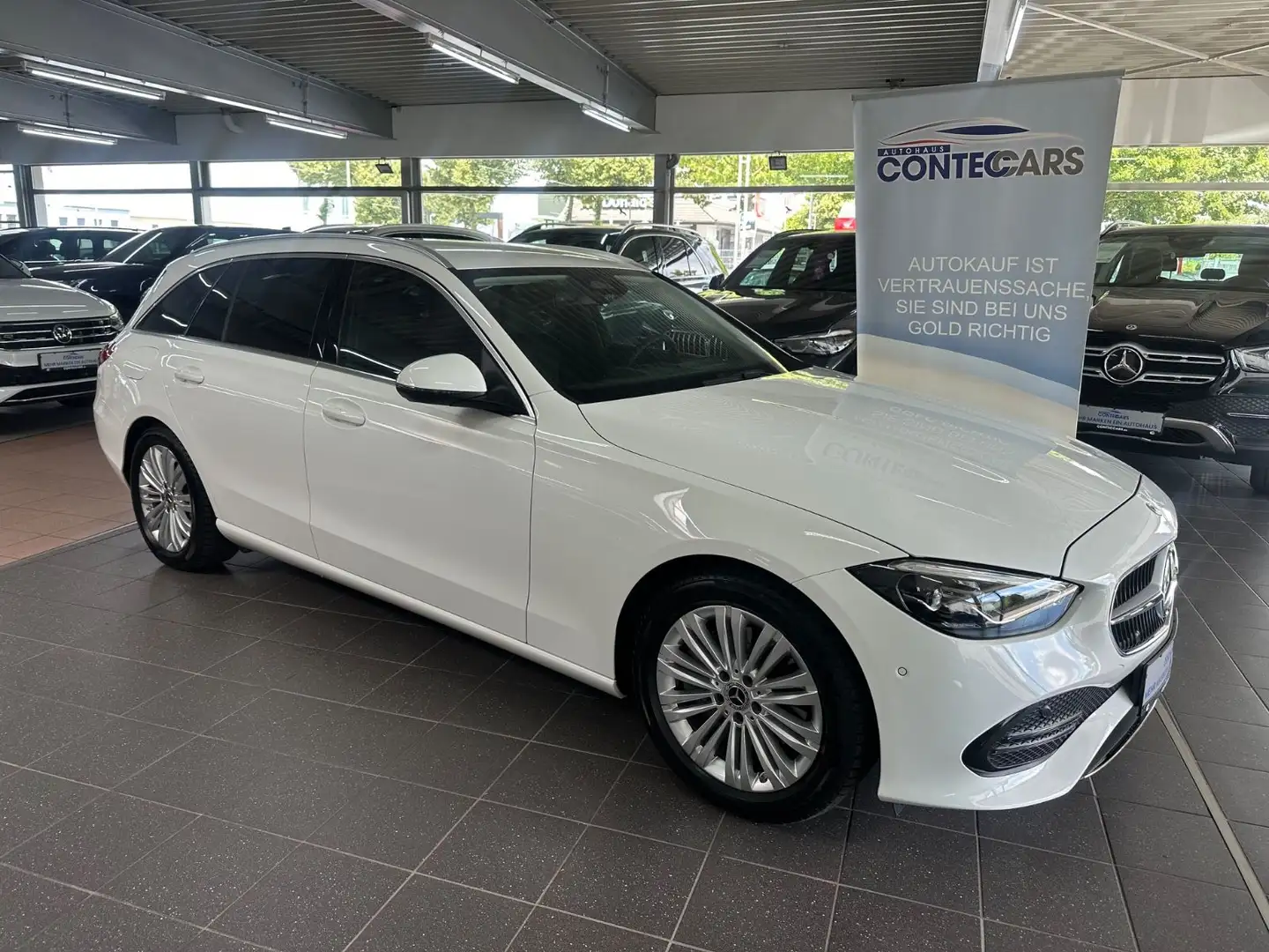 Mercedes-Benz C 220 d T 2x Avantgarde AHK+Advanced+Artico+Info Weiß - 1