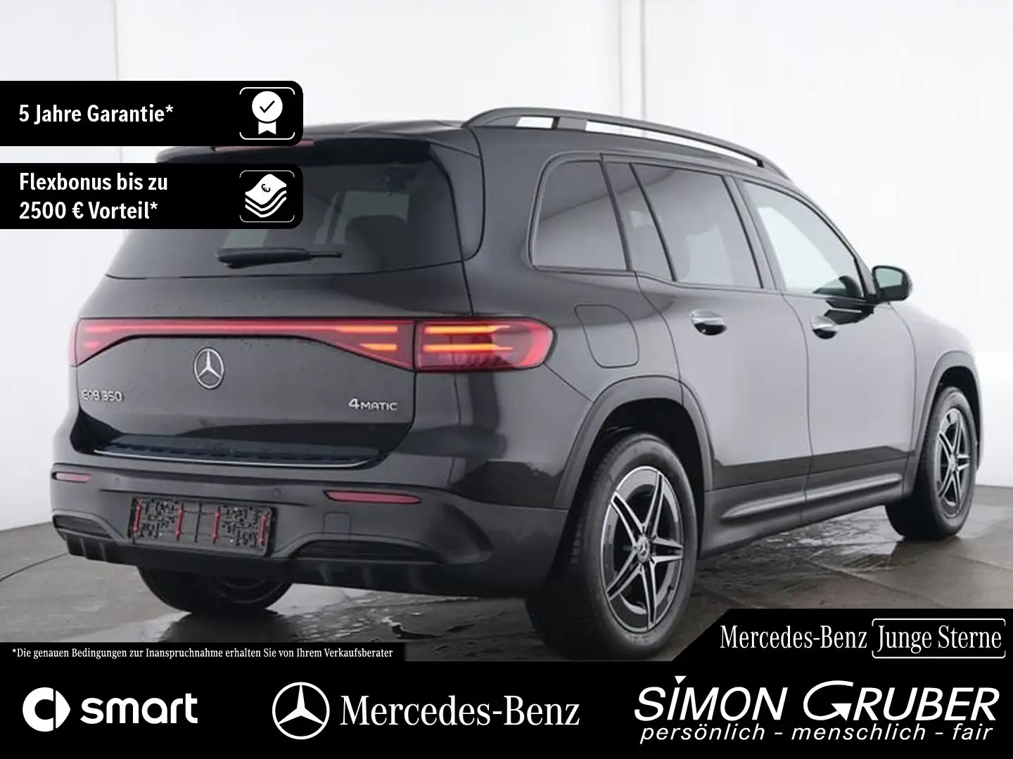 Mercedes-Benz EQB 350 4M AMG MBUX Pano HUD 7-Sitzer Burm 360° Schwarz - 2