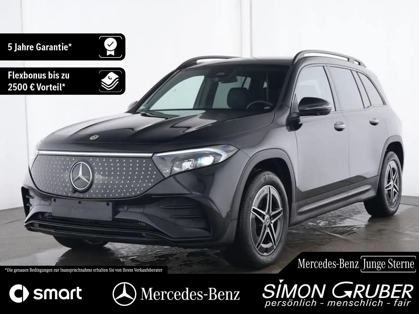 Mercedes-Benz EQB 350 4M AMG MBUX Pano HUD 7-Sitzer Burm 360° Schwarz - 1