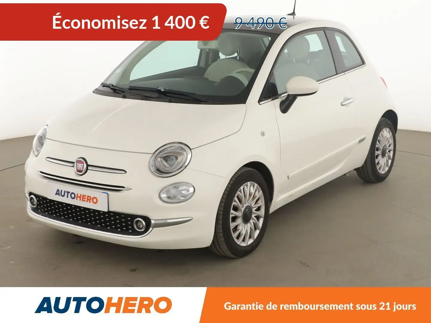 Fiat 500 0.9 TwinAir Lounge Blanc - 1