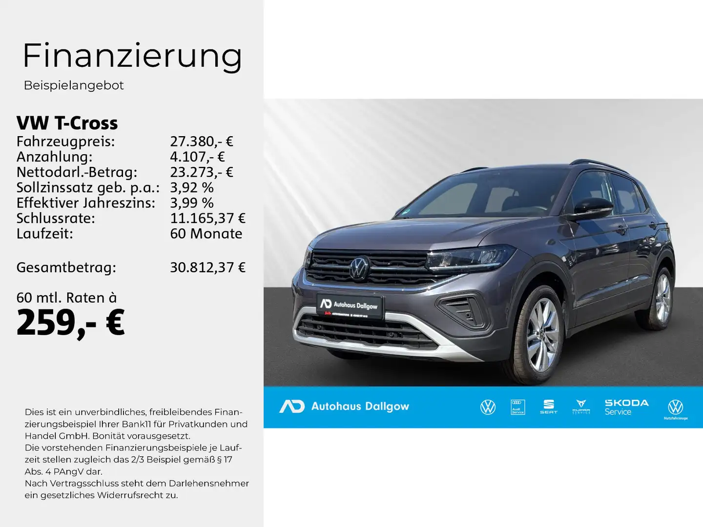 Volkswagen T-Cross 1.0 TSI Goal Grau - 2