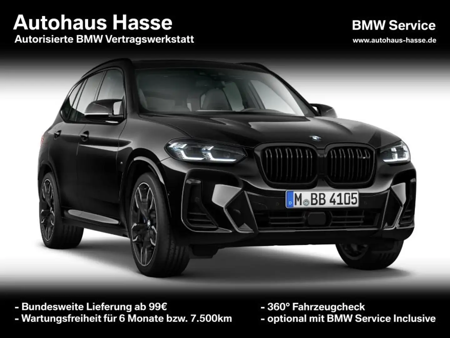 BMW X3 M d 21Z PANO H/K DAPro LASER HUD AHK M-Sitz Fekete - 1