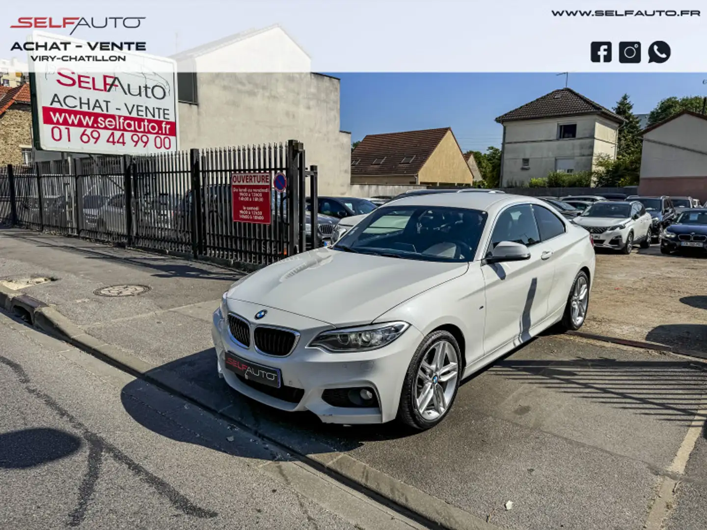 BMW 218 (F22) 218D 150CH M SPORT Blanc - 1