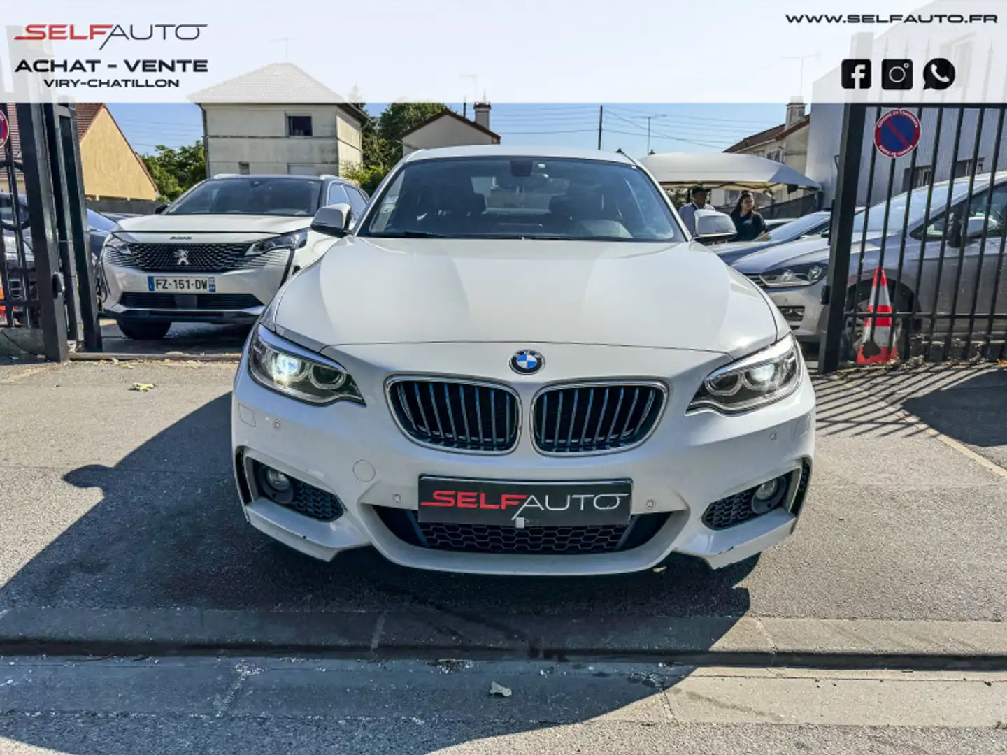 BMW 218 (F22) 218D 150CH M SPORT Blanc - 2