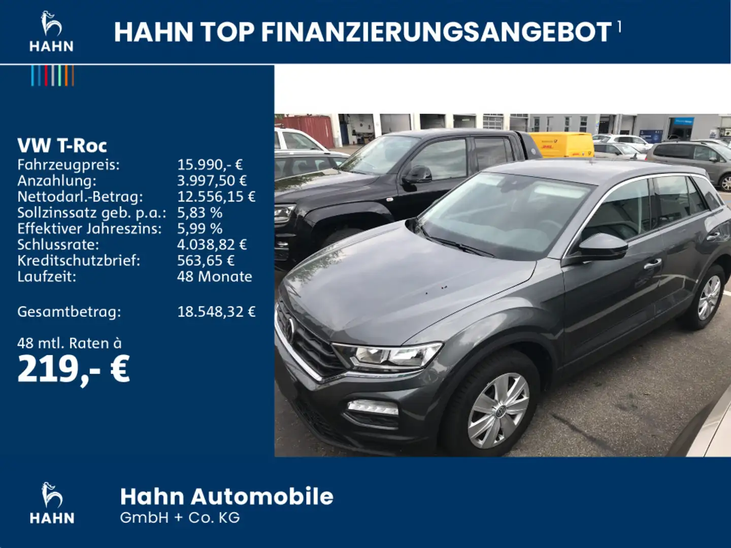 Volkswagen T-Roc 1.0TSI Klima Radio PDC MFA Grau - 2
