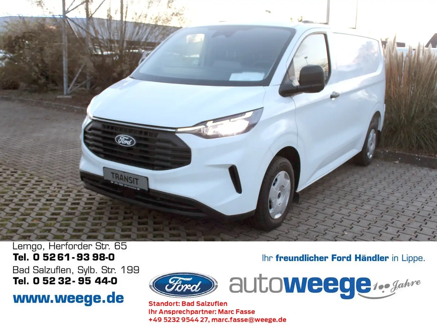 Ford Transit Custom 280 L1 Trend FWD Bianco - 1