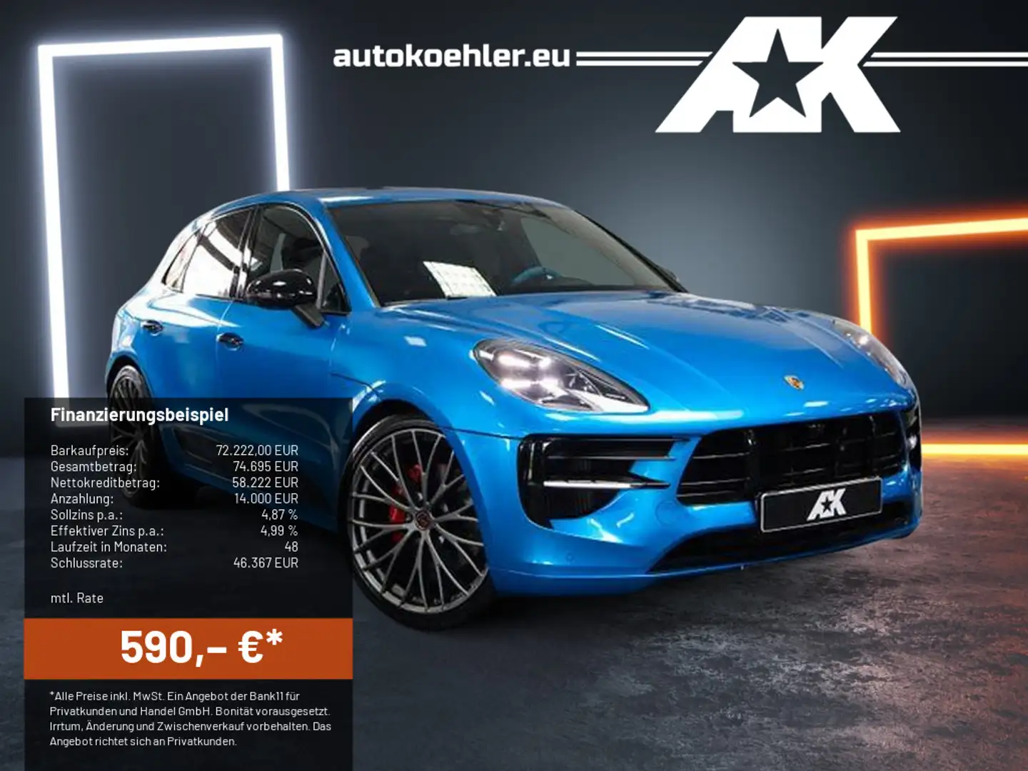 Porsche Macan GTS Individual Bicolor Matrix 22"DAB+Stand Zwart - 1