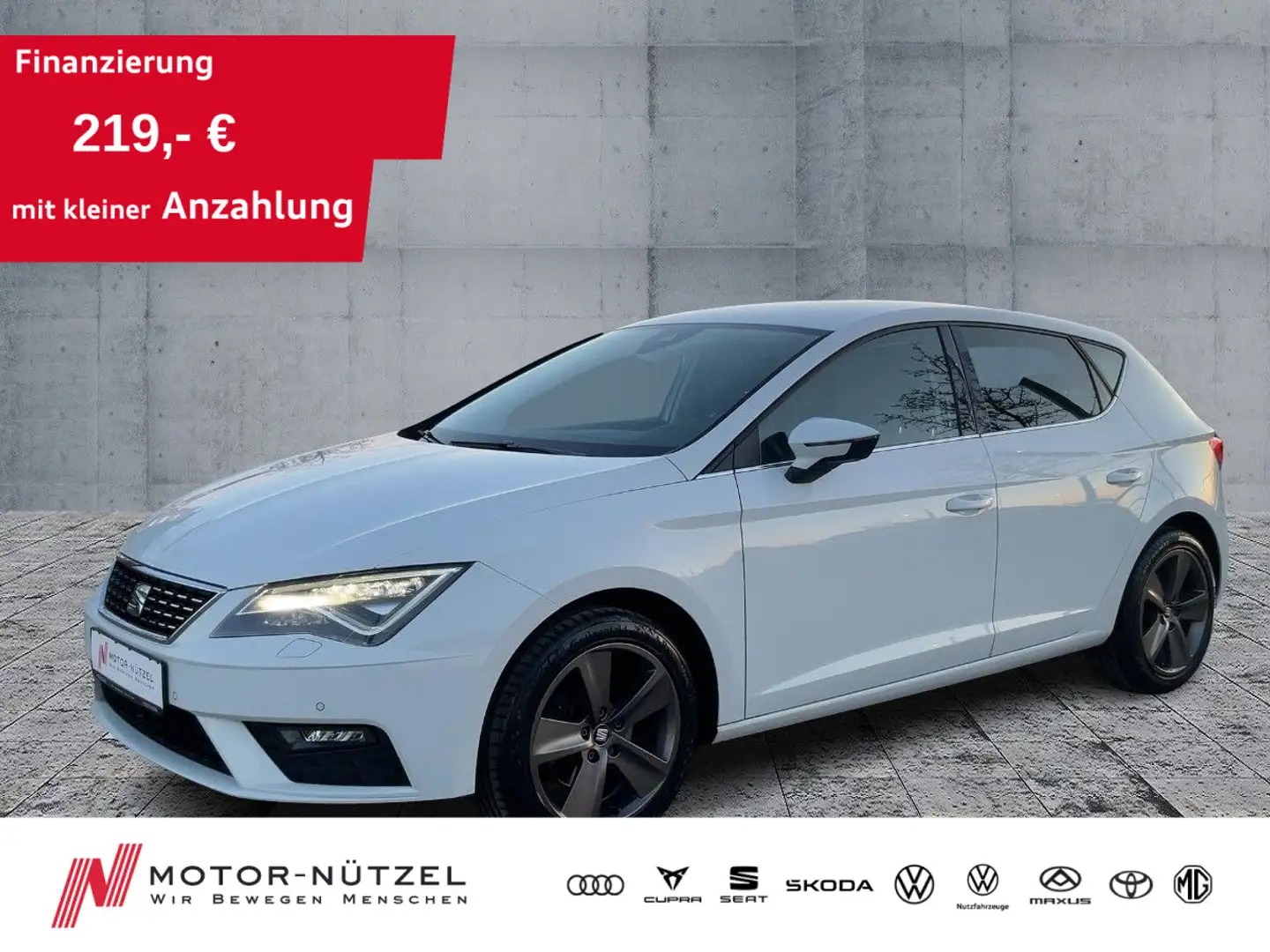 SEAT Leon 1.5 TSI DSG XCELLENCE LED+ACC+NAV+APP+SHZ Weiß - 1