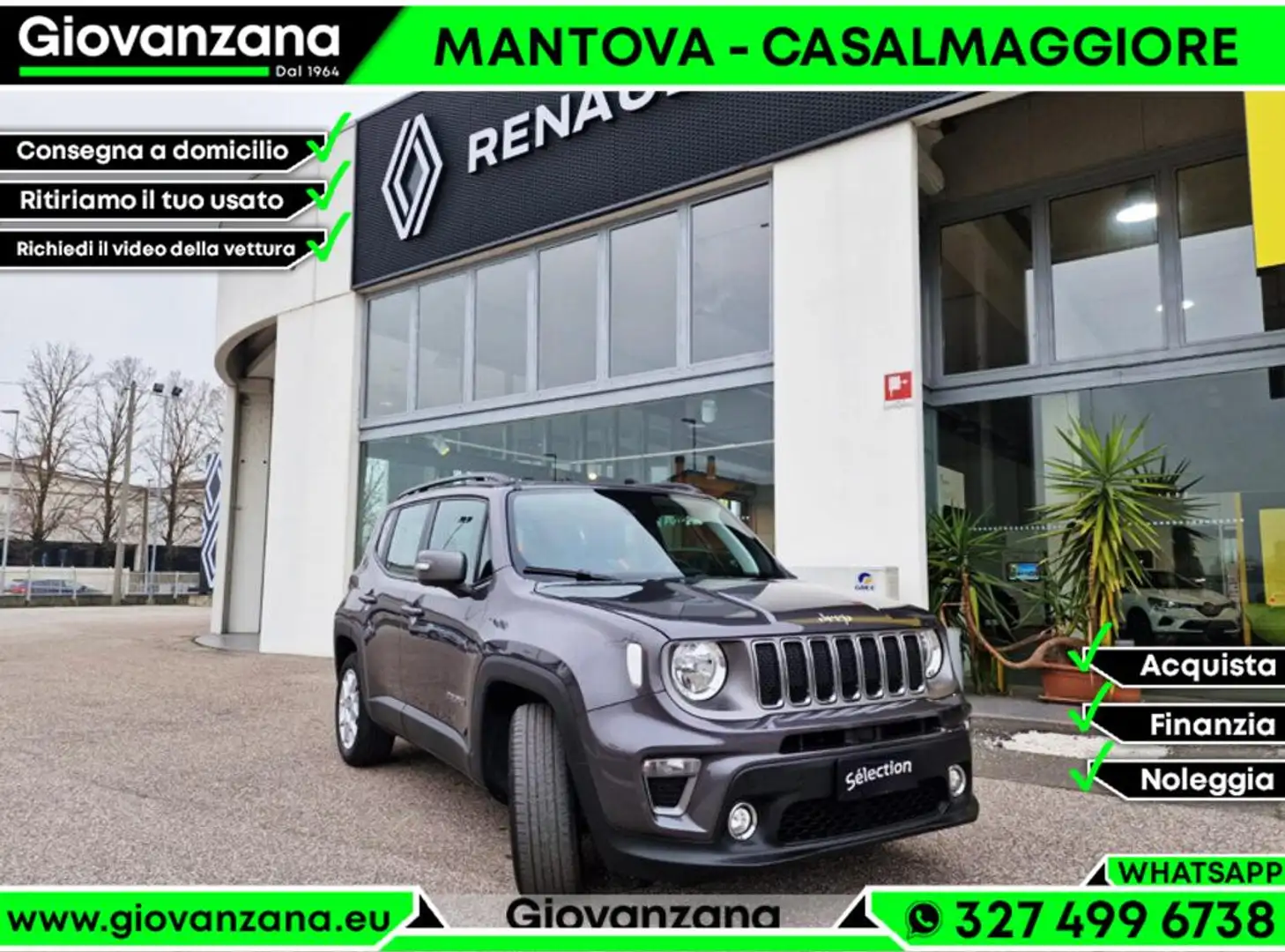 Jeep Renegade 1.0 T3 LIMITED 120 CV NEOPATENTATI Grigio - 1