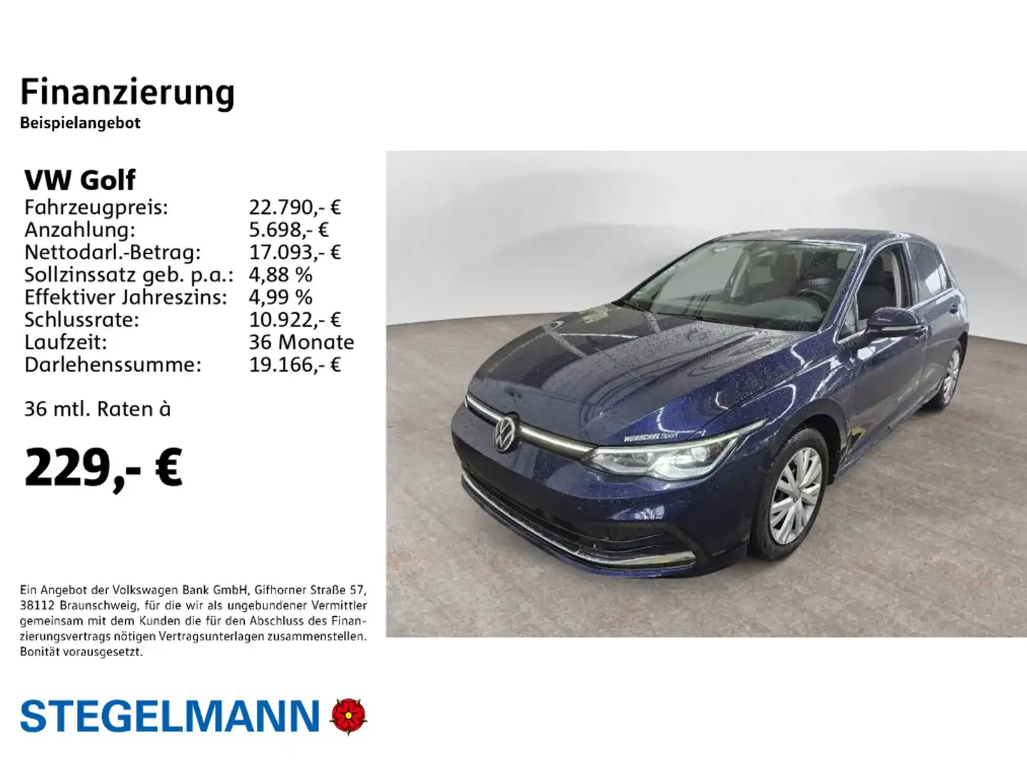 Volkswagen Golf VIII 1.5 eTSI Hybrid Style *Plug-In*AHK*LED Blau - 2