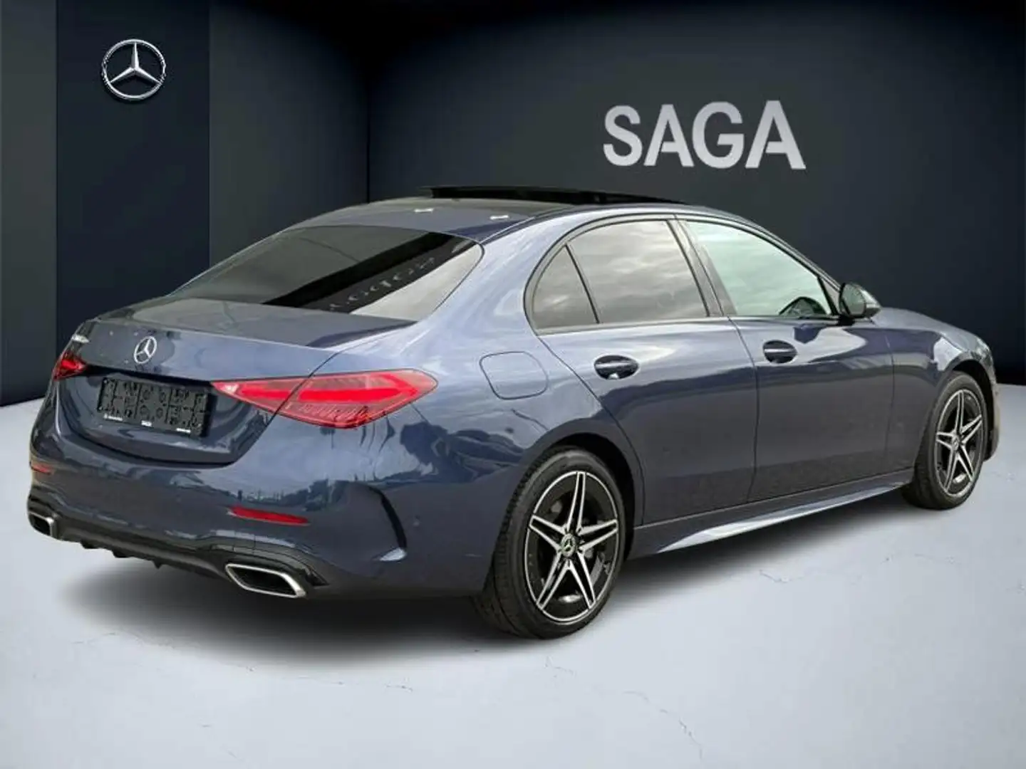 Mercedes-Benz C 300 de Berline AMG Pano Attelage Burmester Bleu - 2