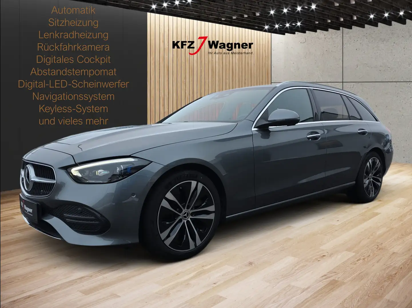 Mercedes-Benz C 220 d Aut. Avantgarde nur 32.300 km Sitz-&Lenkradheiz. Grau - 2