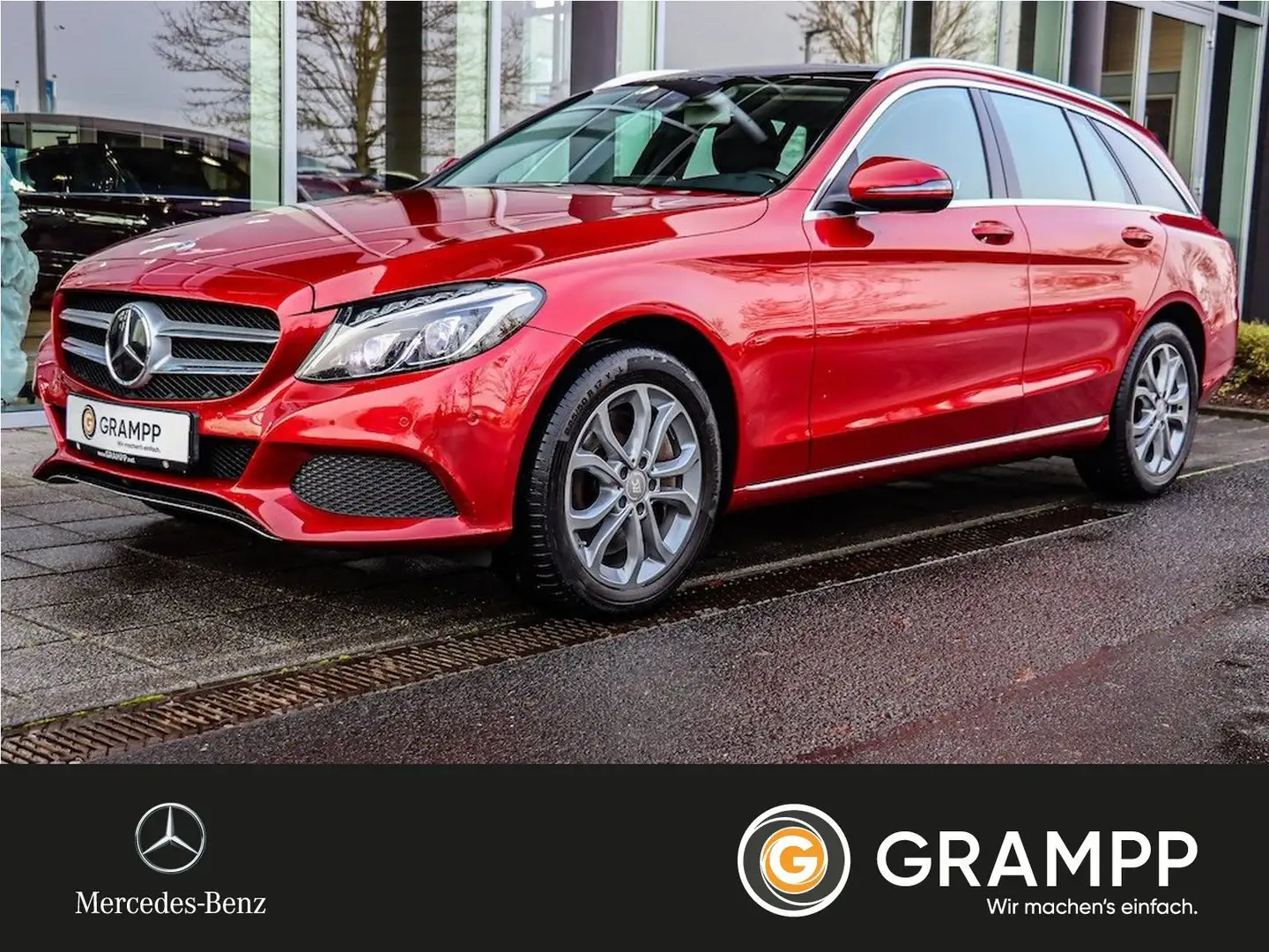 Mercedes-Benz C 400 T Avantgarde 4Matic AHK/Multibeam/Panodach Rojo - 1