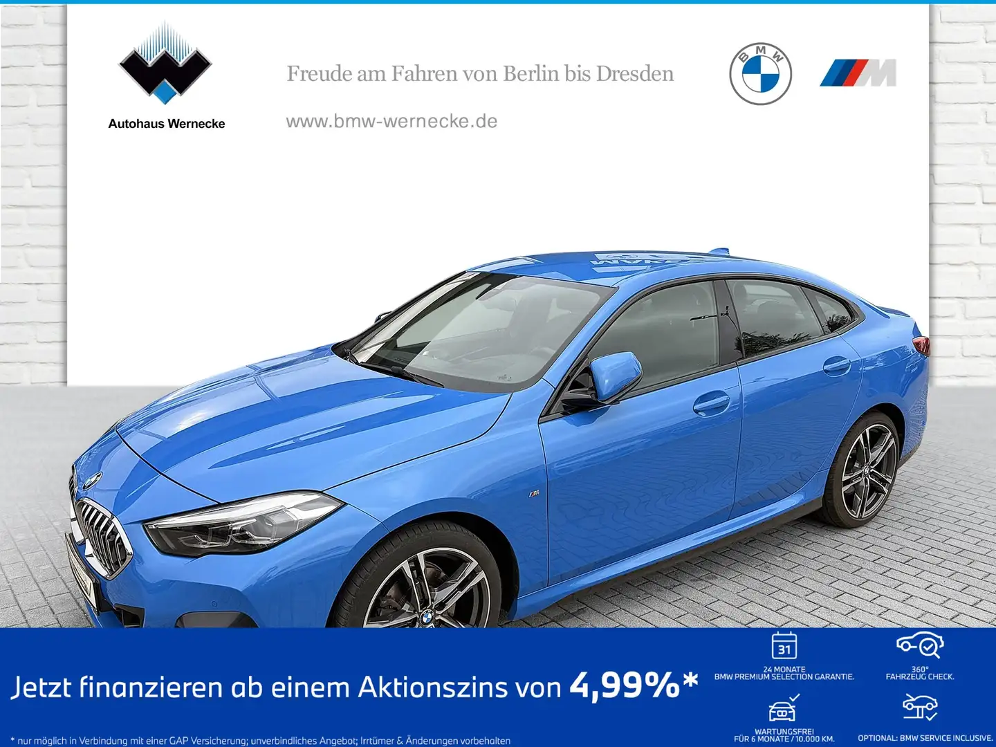 BMW 218 i Gran Coupé M Sport Head-Up LED WLAN AHK Blauw - 1