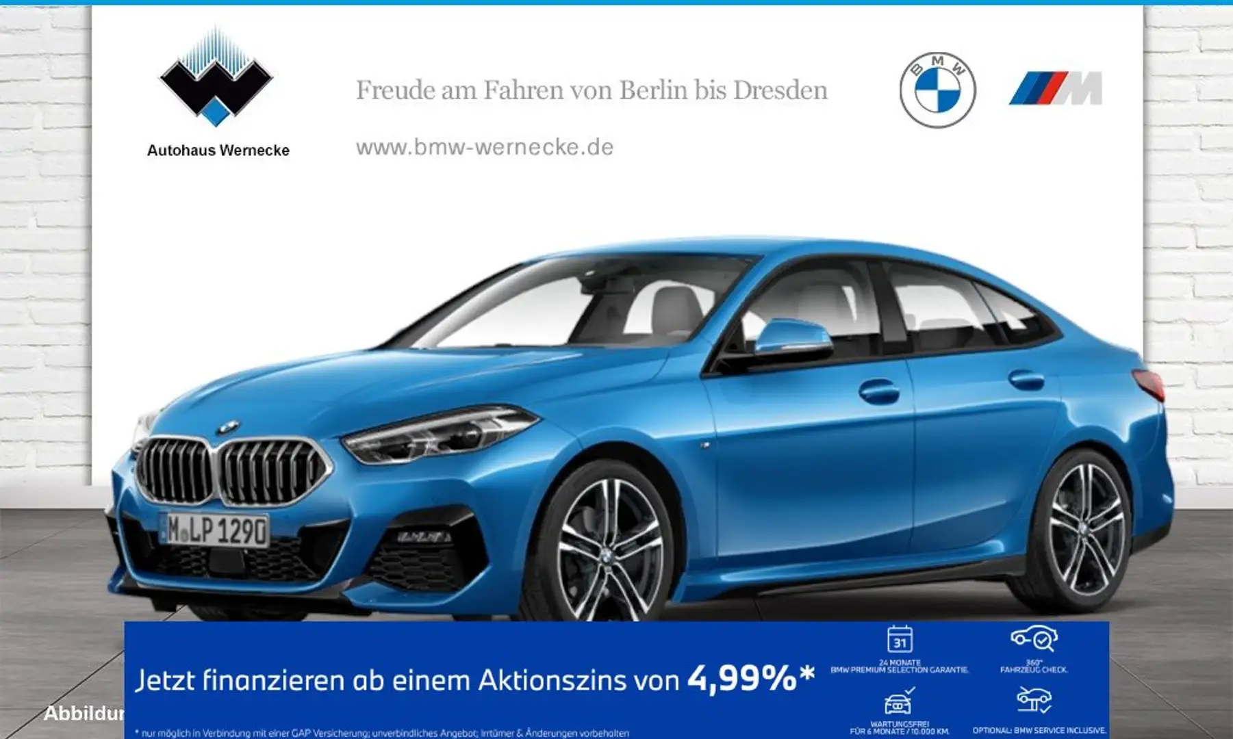 BMW 218 i Gran Coupé M Sport Head-Up LED WLAN AHK Bleu - 1