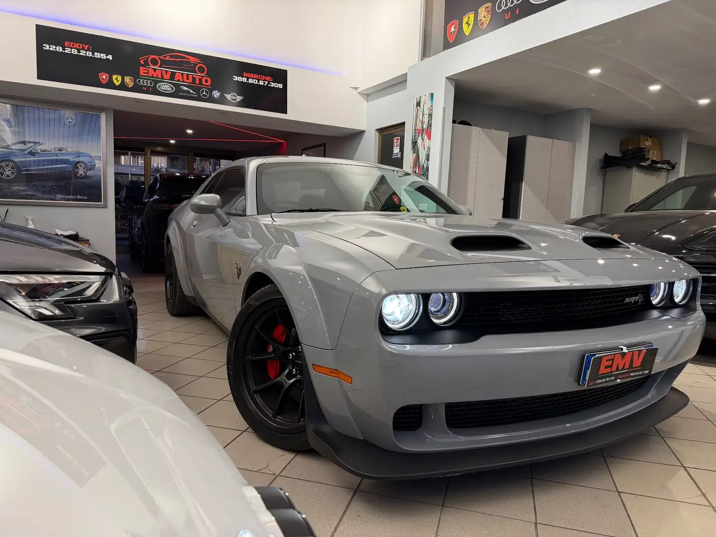 Dodge Challenger Dodge Challenger 6.2 V8 HELLCAT SRT Redeye Widebod Grigio - 1