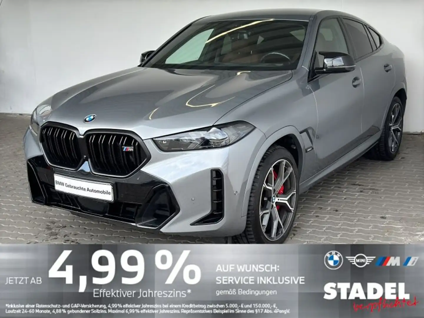 BMW X6 M 60i xDrive Navi.LED.Gestik.360°.ACC.HarmKard Gris - 2