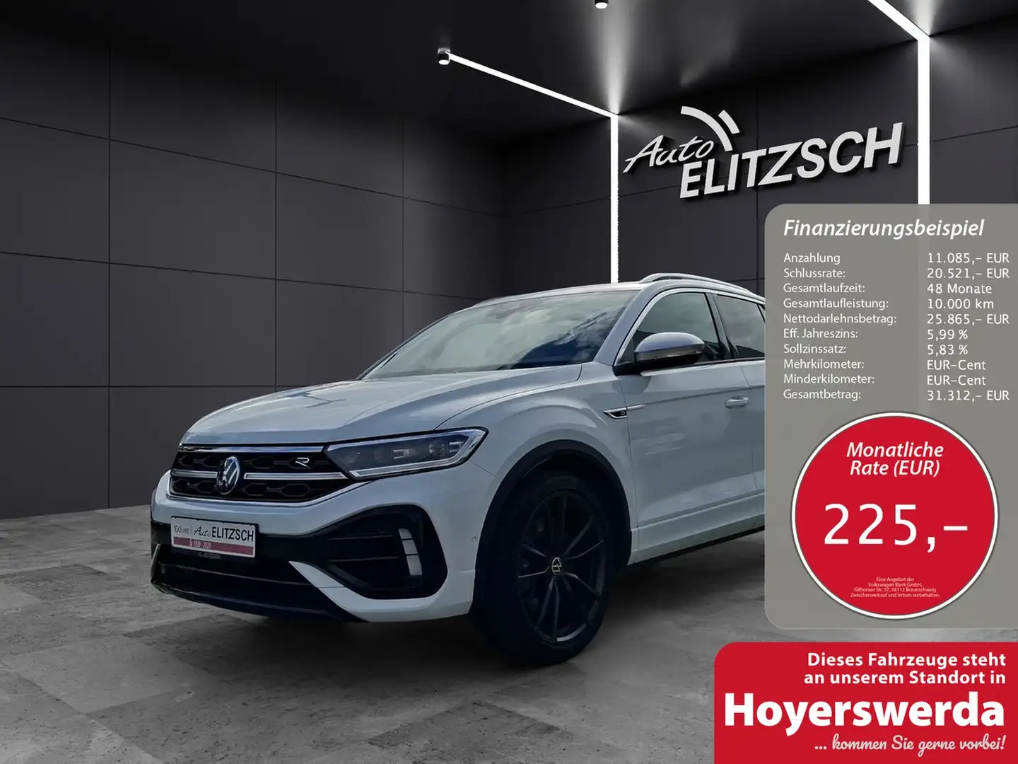 Volkswagen T-Roc R 4M Matrix Navi Akrapovic Pano AID ACC RFK 19" Weiß - 1