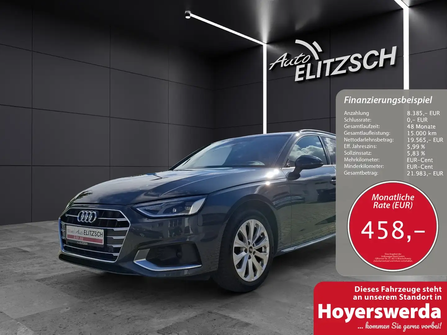 Audi A4 Avant 35 TDI advanced S-tronic Navi AVC HUD B&O SH Grau - 1