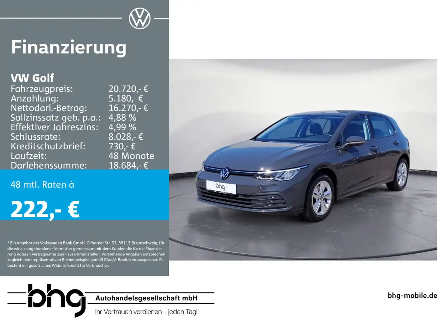 Volkswagen Golf 2.0 TDI SCR Life BusinessPremium TravelAssi Grigio - 1