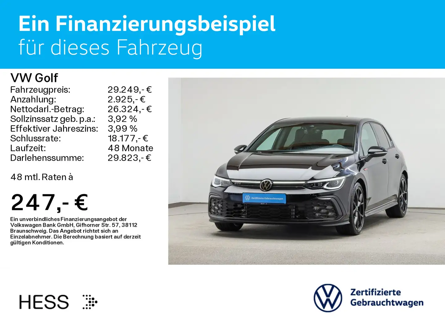 Volkswagen Golf GTI Golf VIII 2.0 TSI DSG GTI*BLACK-STYLE*KAMERA*NAV Czarny - 2