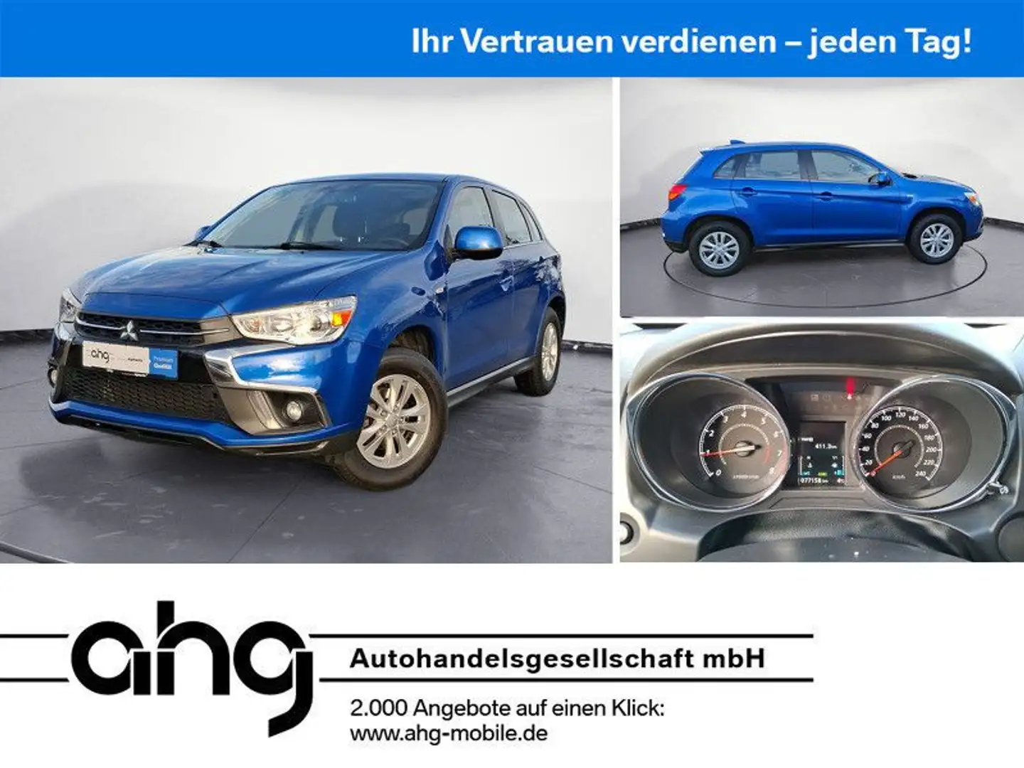 Mitsubishi ASX 1.6 ClearTec 2WD Navi Sitzheizung RFK Klima Blau - 1