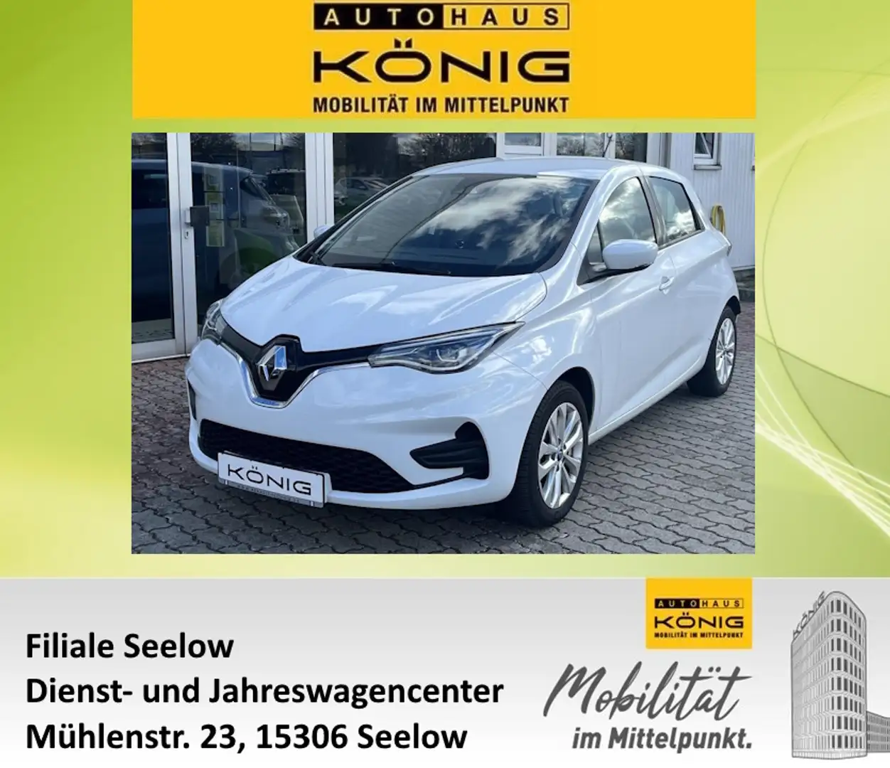 Renault ZOE Z.E.50 LIFE inkl.Batterie KLIMA*SHZ Weiß - 1