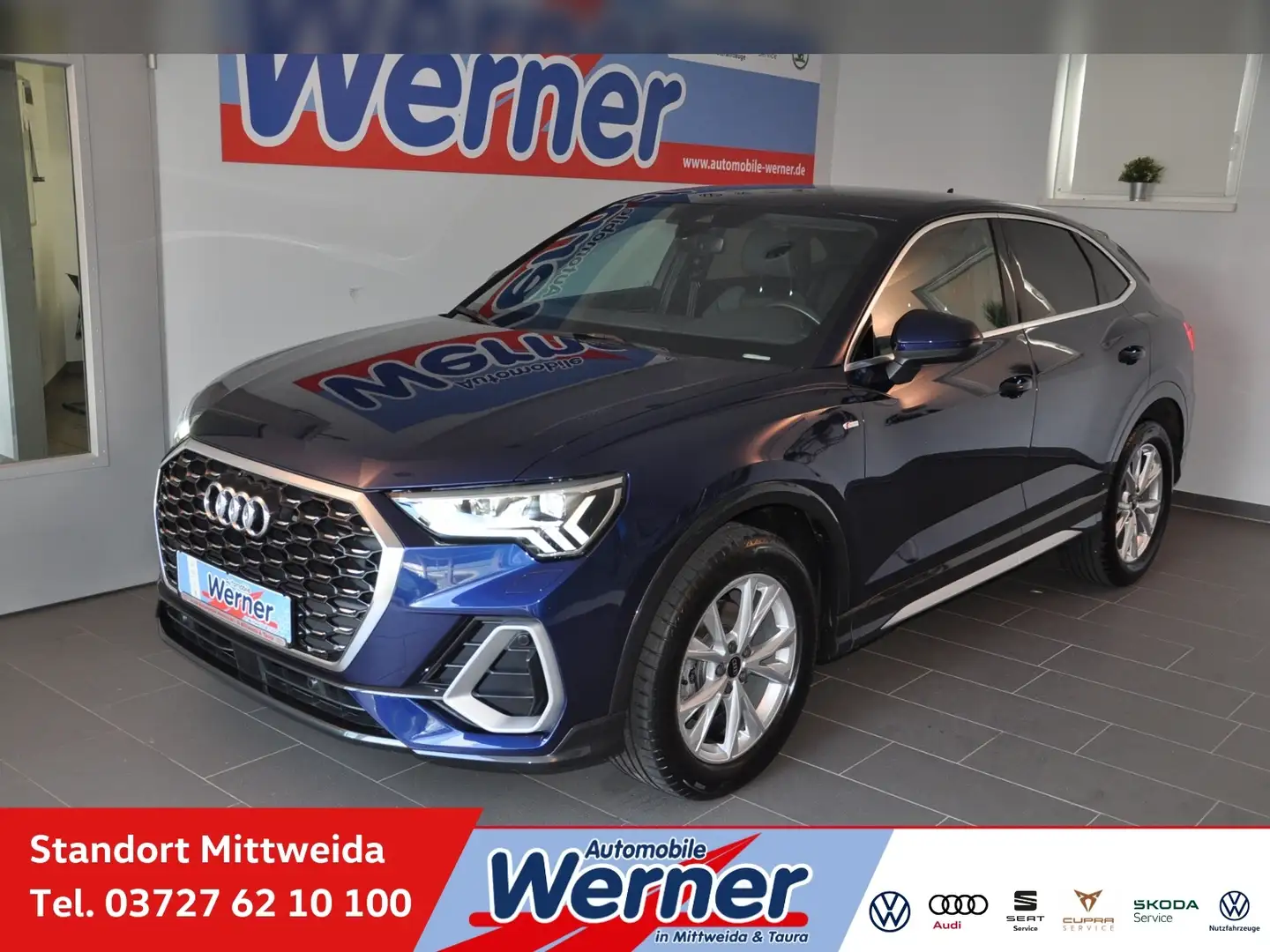Audi Q3 Sportback S line 35TFSI MatrixLED Navi RKamera Blau - 1