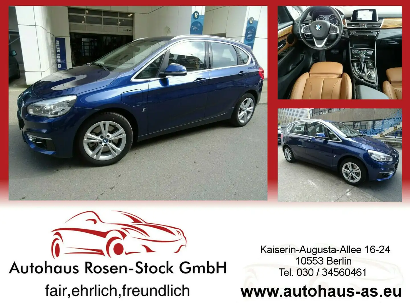 BMW 225 xe Autom Allrad,ACC,Leder,Kamera Blau - 1