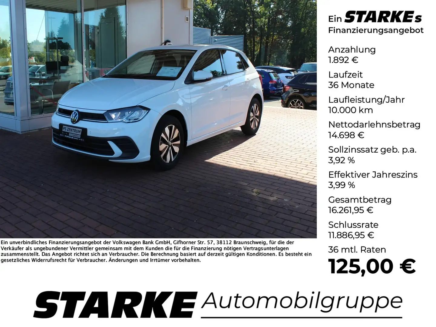 Volkswagen Polo 1.0 Move Weiß - 1