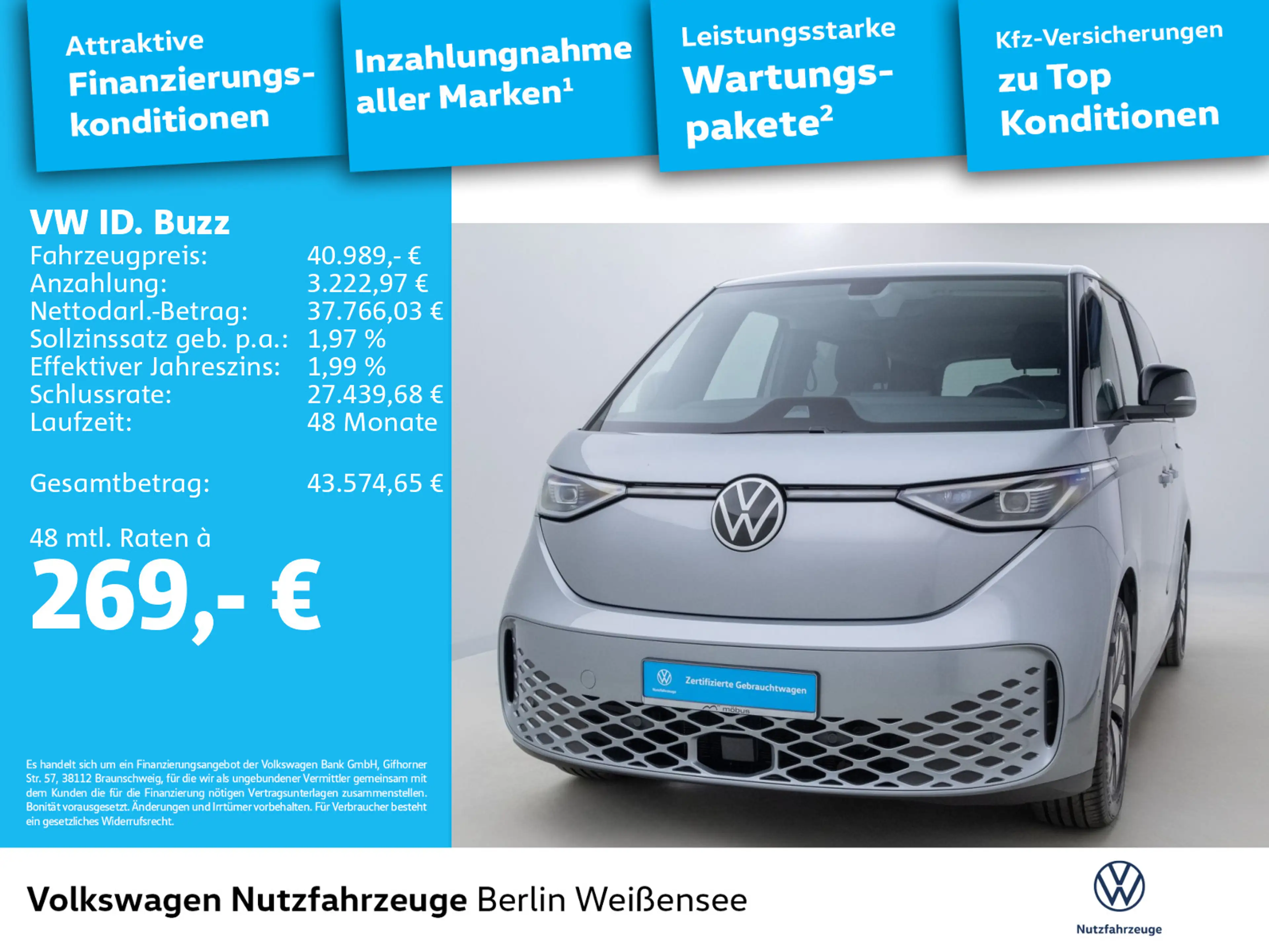 Volkswagen ID. Buzz ID.Buzz Pure KR**1,99% FIN**59kWh*RFK*AHK*IQ-LIG — photo 3