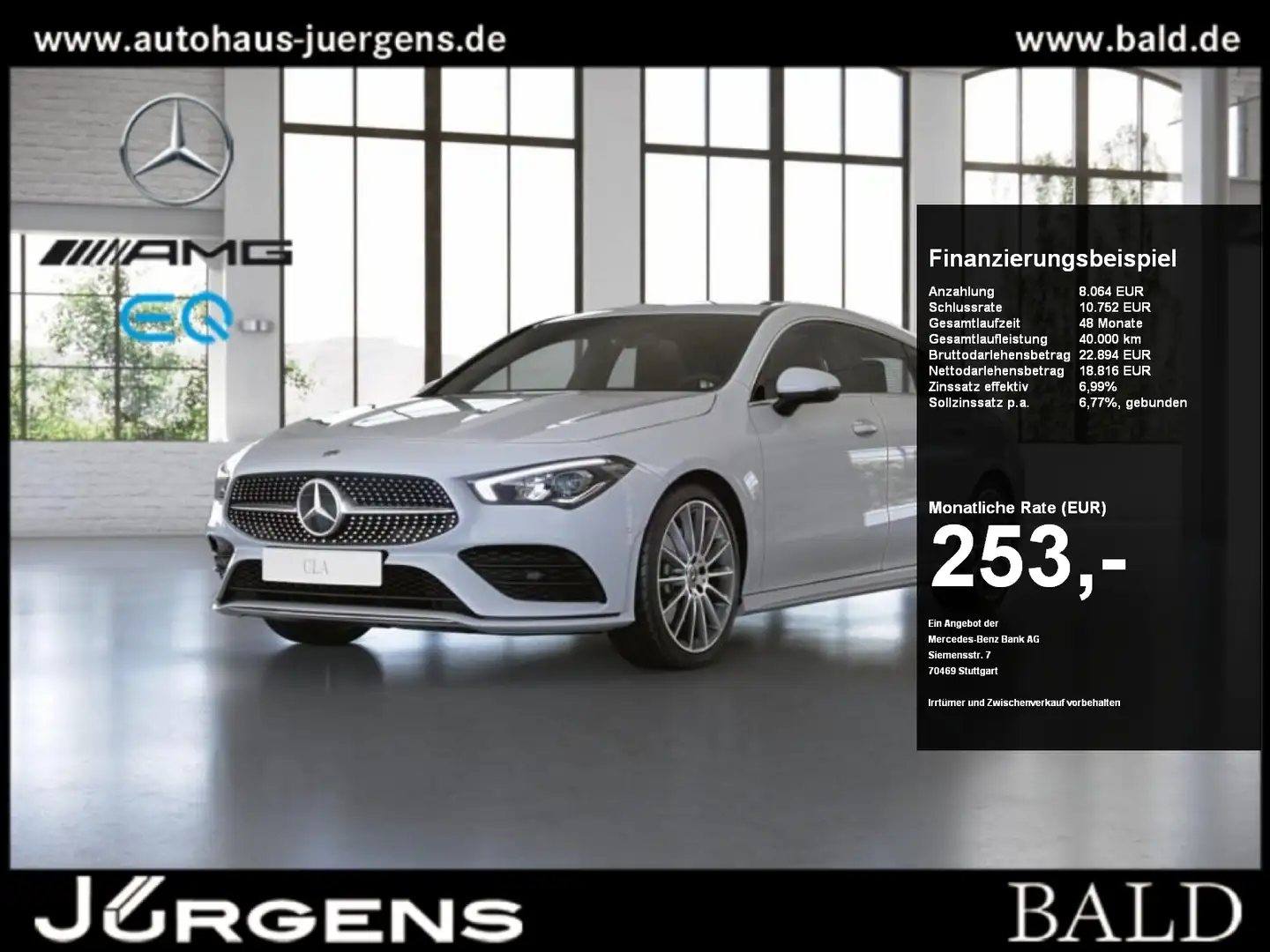 Mercedes-Benz CLA 250 e SB AMG-Sport/LED/Kamera/EASY-P/Ambi White - 1