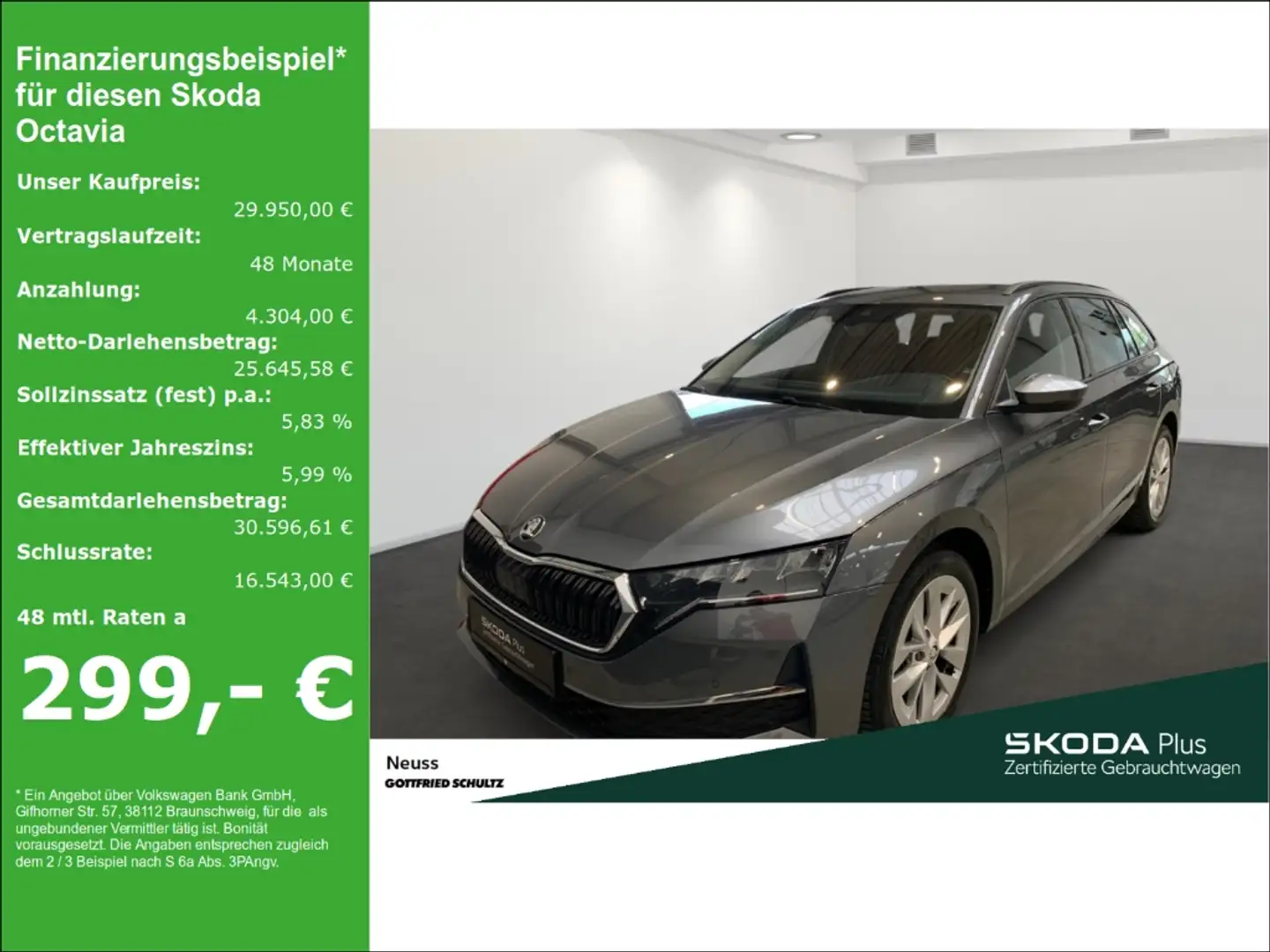 Skoda Octavia Combi SELECTION eTSI DSG SMART-LINK EINPARKHILFE N Gris - 1