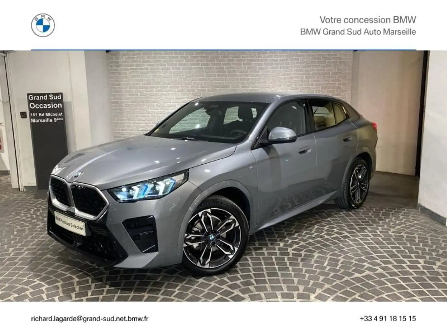 BMW X2 sDrive20dA 163ch M Sport DKG7 Gris - 1