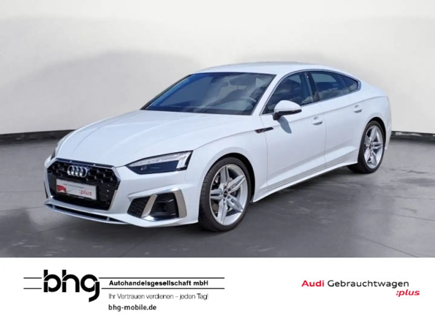 Audi A5 40 TFSI quattro S tronic S line Kli Weiß - 1