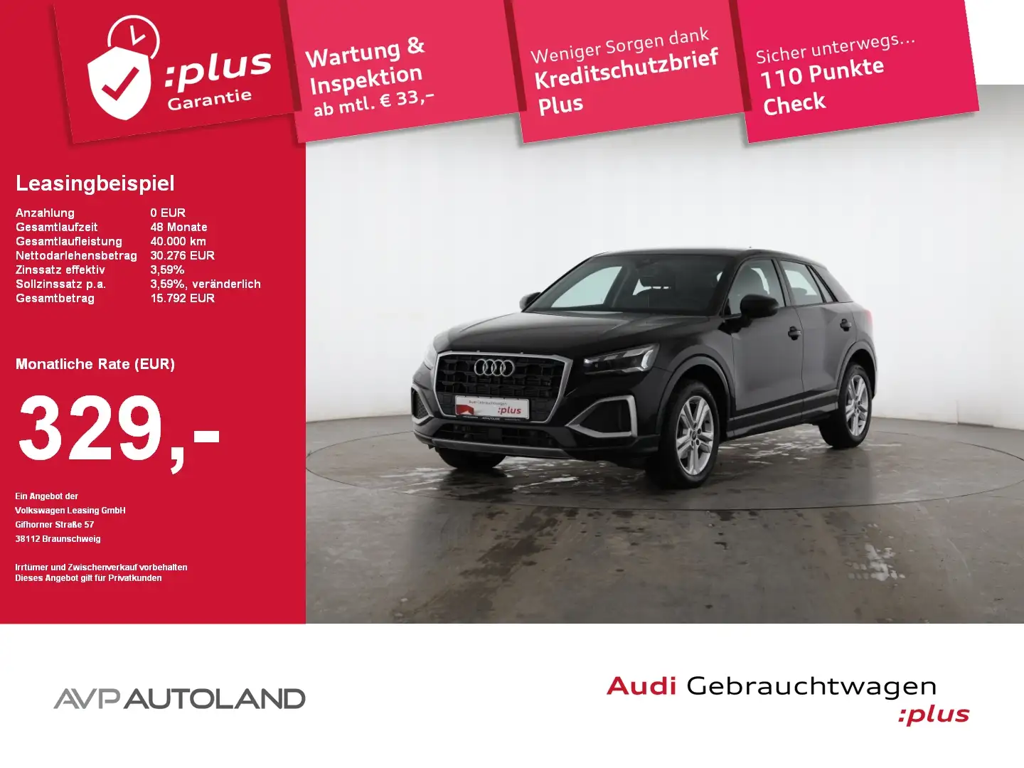 Audi Q2 35 TFSI S tronic advanced | AHK | MMI NAVI Schwarz - 1