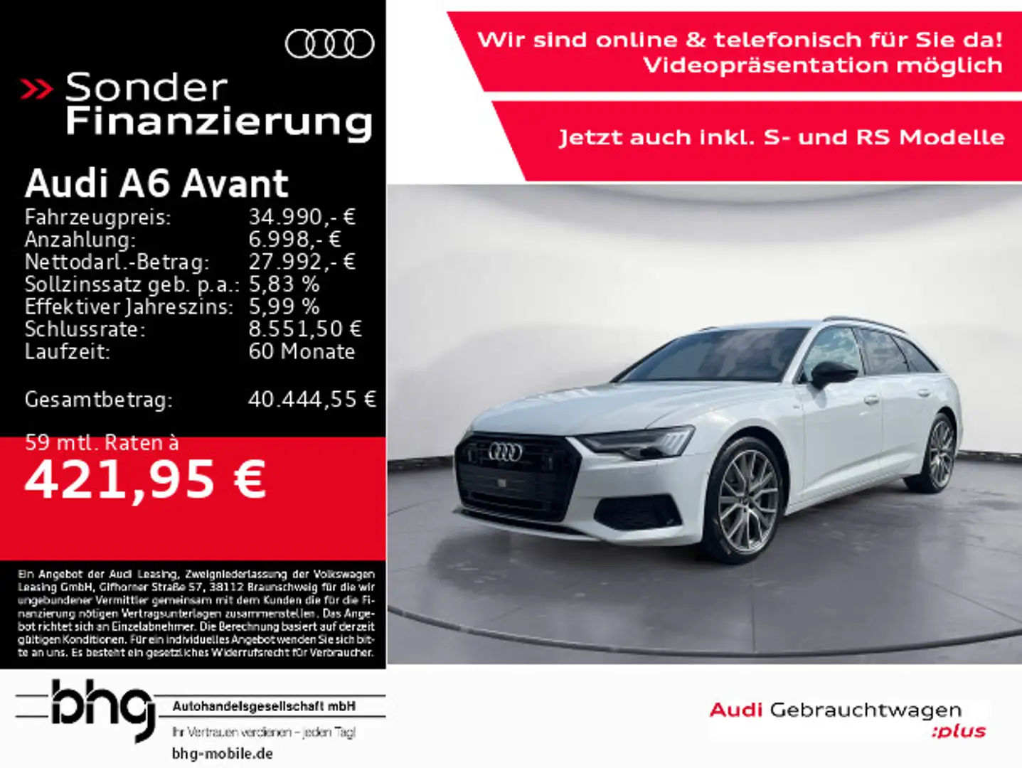 Audi A6 sport 50 TDI quattro AHK Blanc - 1