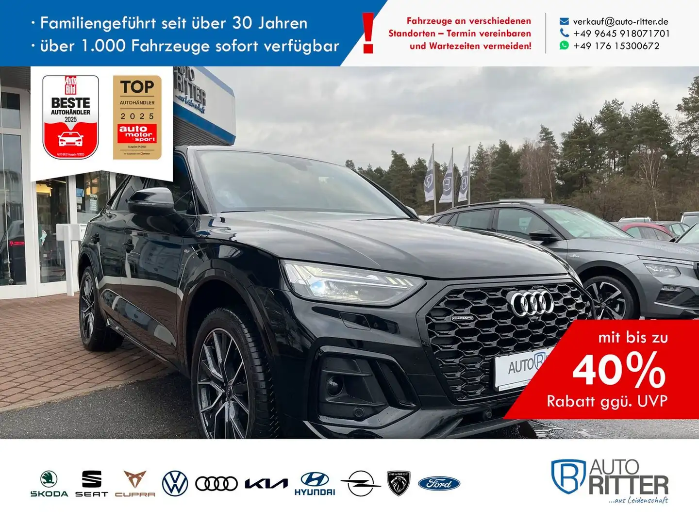 Audi Q5 Sportback 40 TDI Quattro S line |AHK|RFK|N... Schwarz - 1