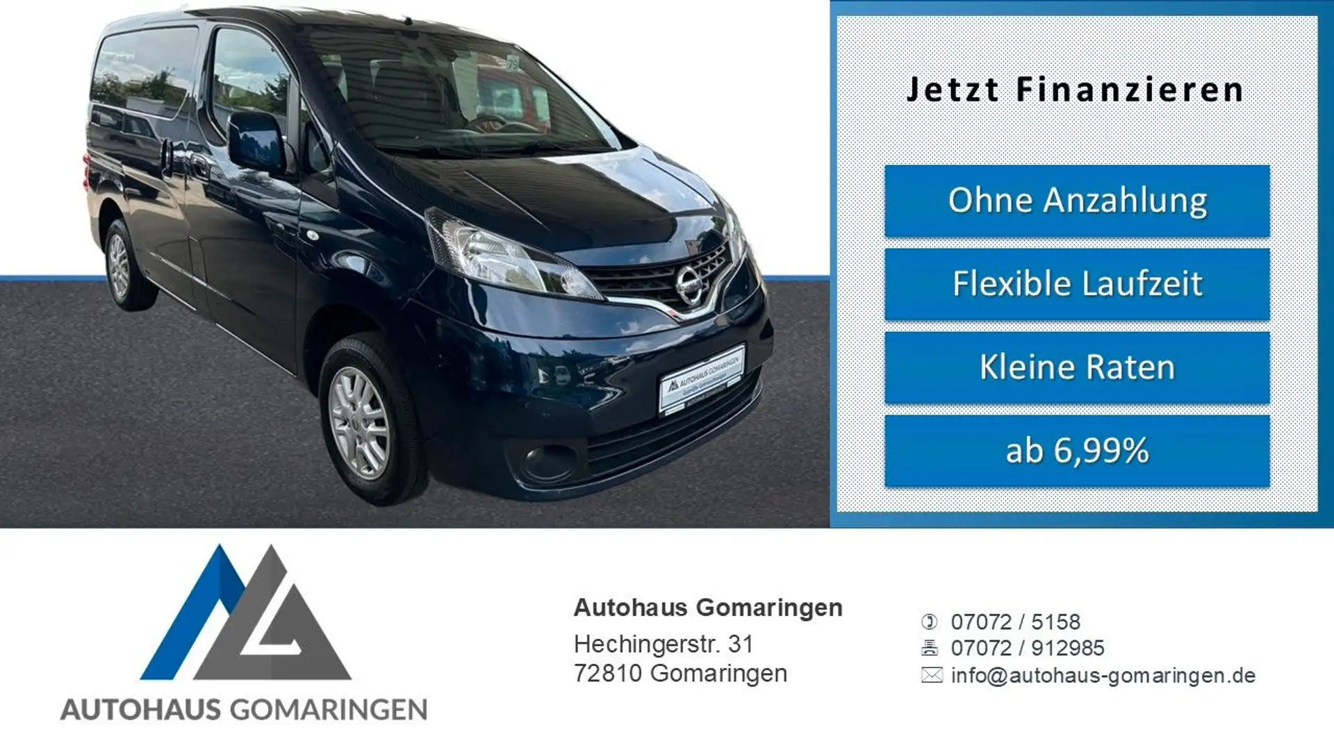 Nissan NV200 /Evalia Evalia Premium*NAVI*KAMERA*AHK*7-S Blauw - 1
